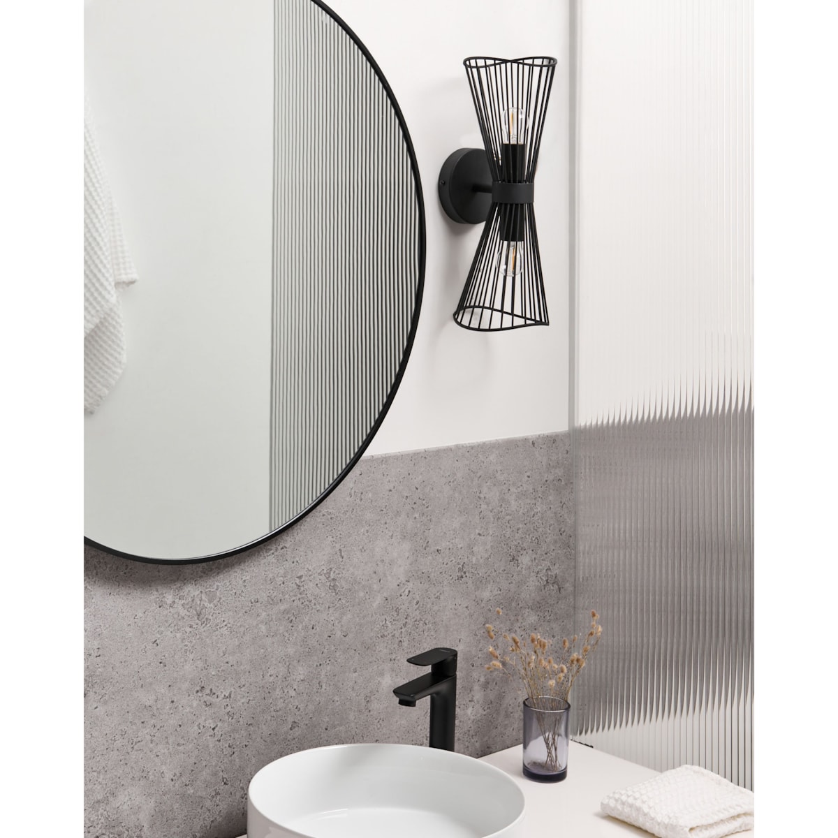 Lampa ścienna PARADA Metal Czarny