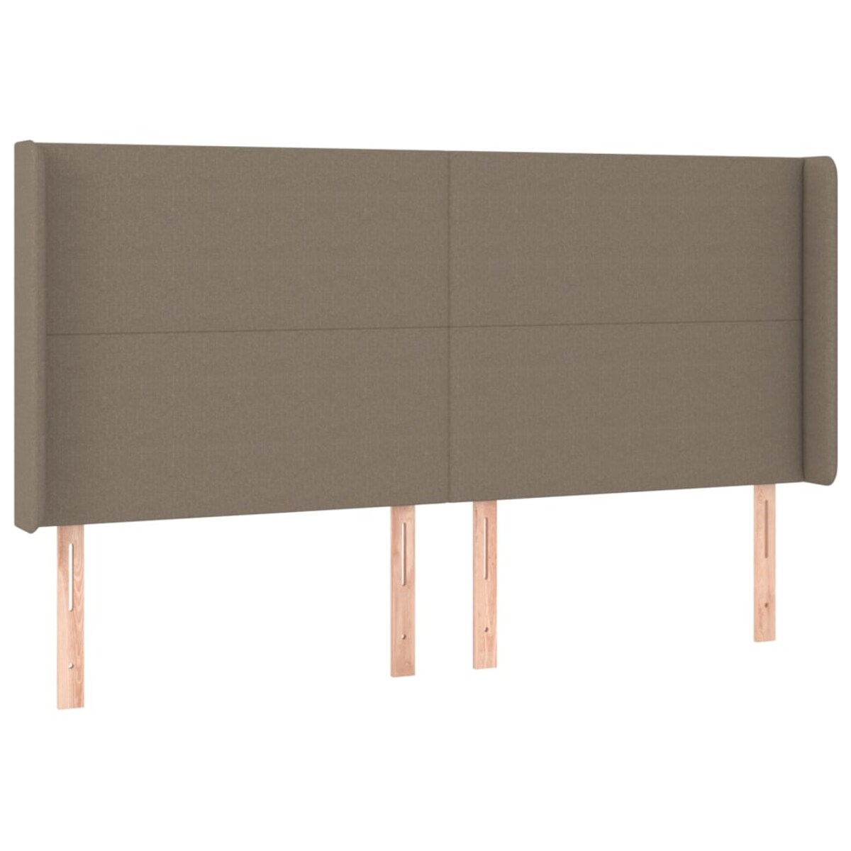 vidaXL Zagłówek uszak, taupe, 203x16x118/128 cm, tkanina