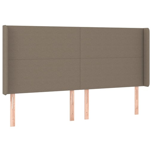 vidaXL Zagłówek uszak, taupe, 203x16x118/128 cm, tkanina