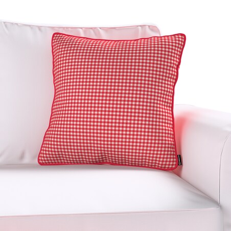 Poszewka Gabi na poduszkę 60x60 czerwono-biała krateczka (0,5x0,5cm)
