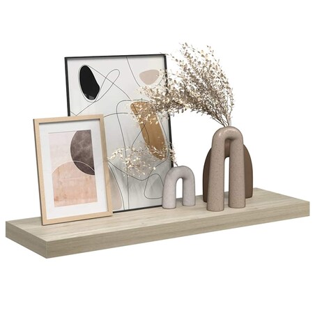 vidaXL Półka ścienna, kolor dębowy, 80 x 23,5 x 3,8 cm, MDF
