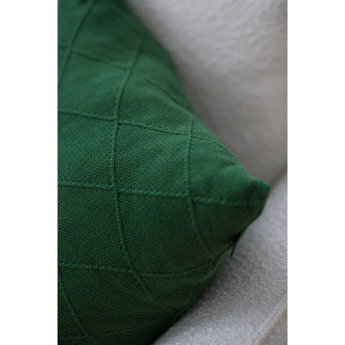 Poszewka romby kwadratowa zielona, 50 x 50 cm, La Manta