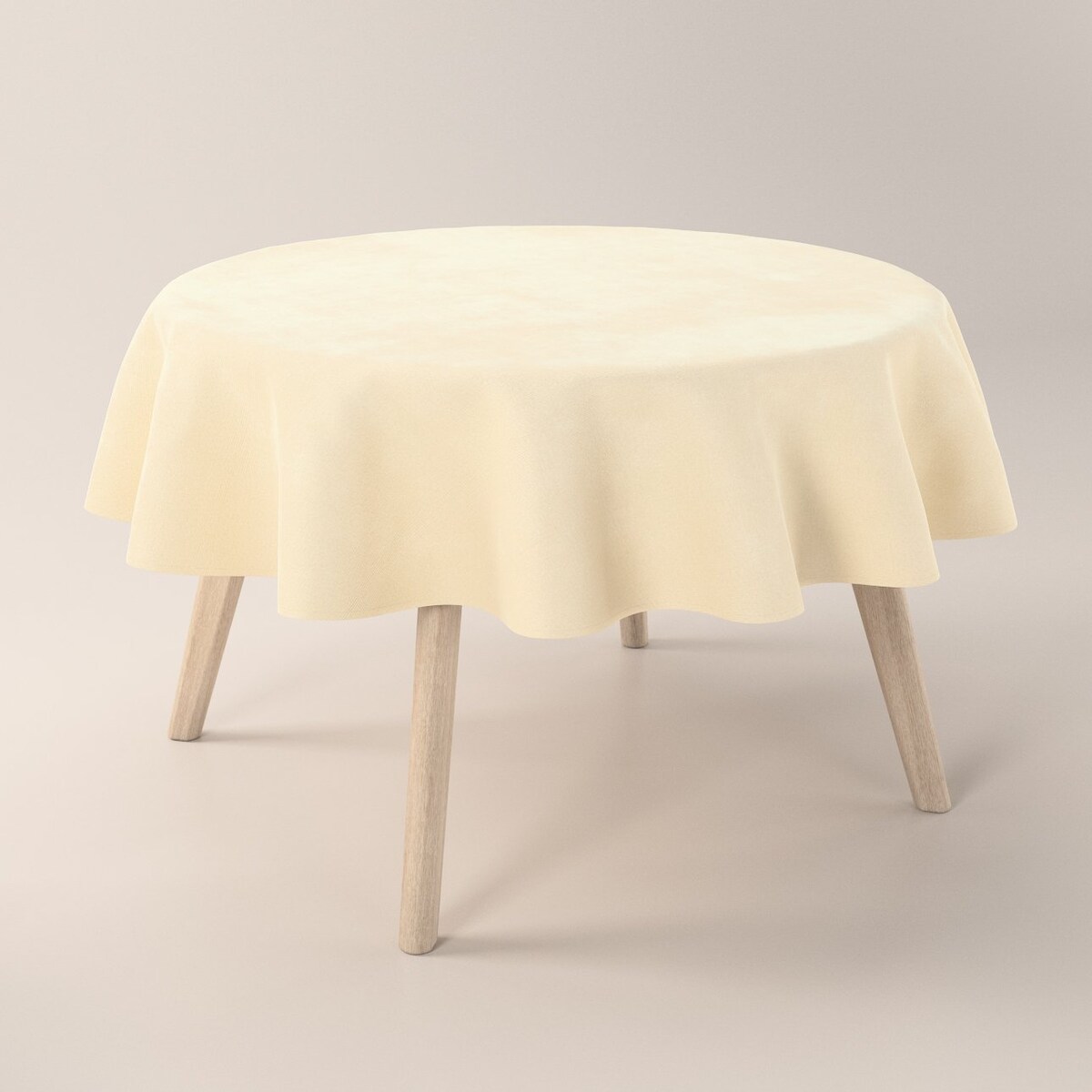 Obrus okrągły, kremowy, Crema