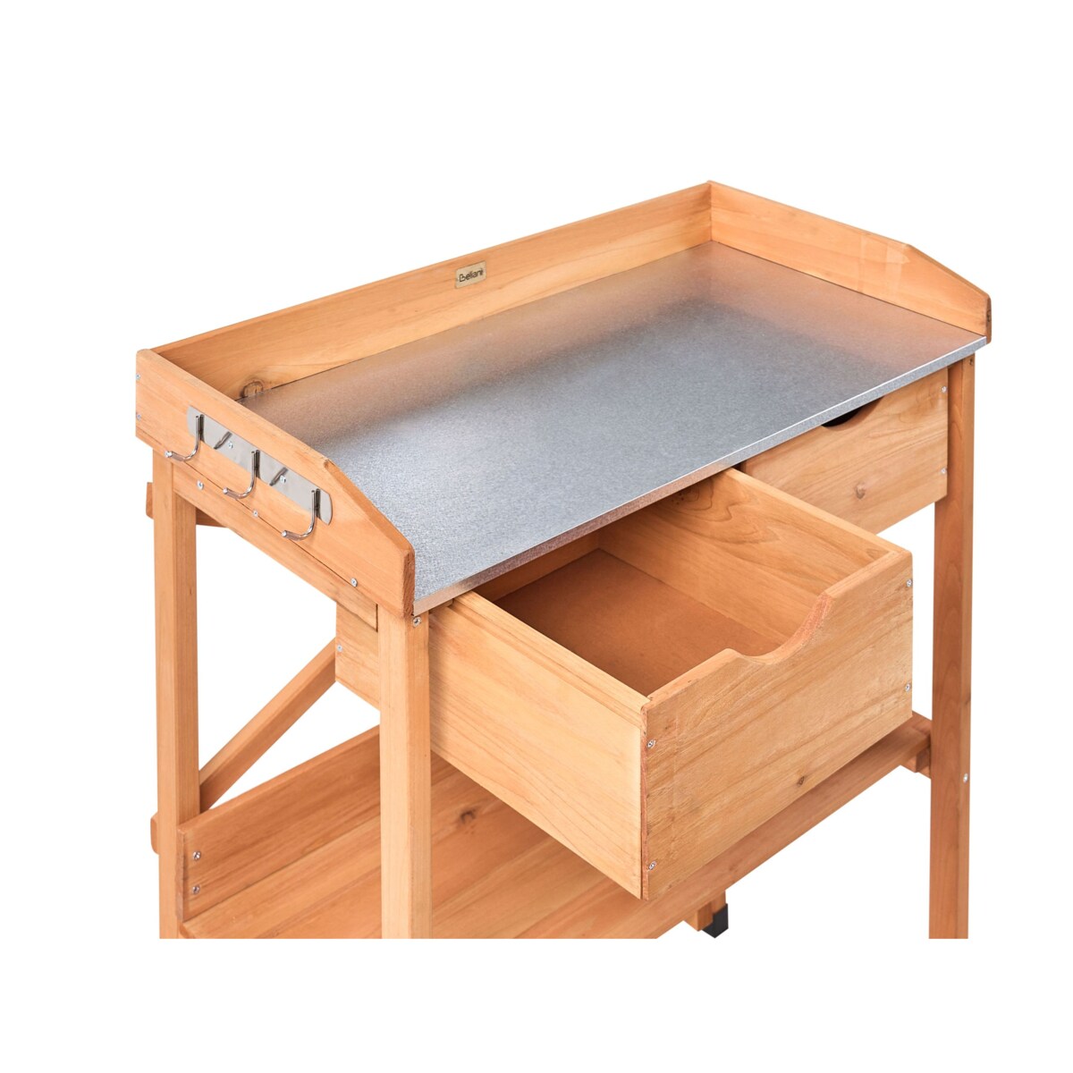 Stół ogrodniczy RAVANUSA Drewno jodłowe 77 cm 37 cm Jasnobrązowy