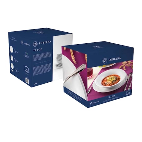 Zestaw talerzy dla 6 osób 18 el. Tiago białe LB16 (0000)