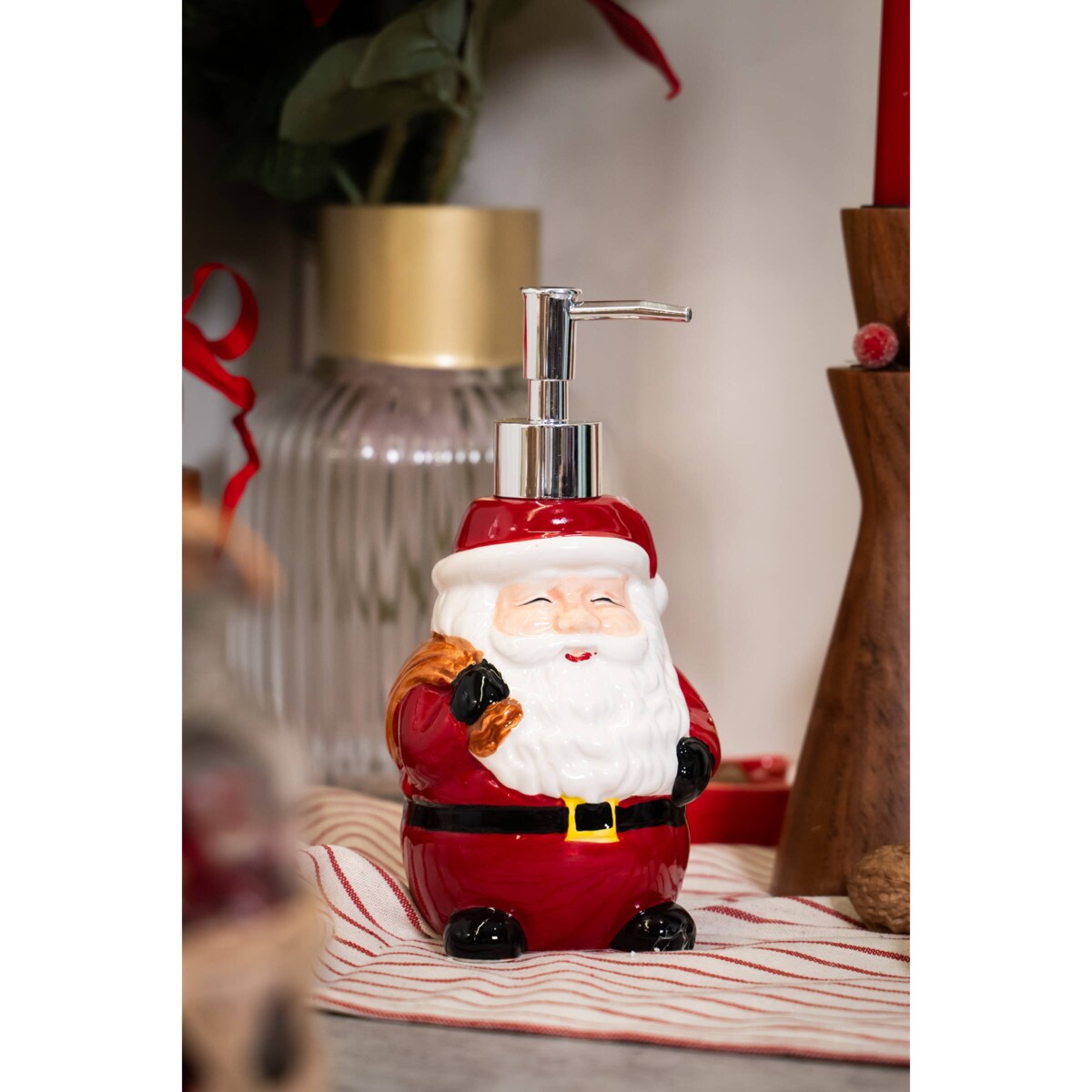 Świąteczny dozownik do mydła w płynie, 19 cm