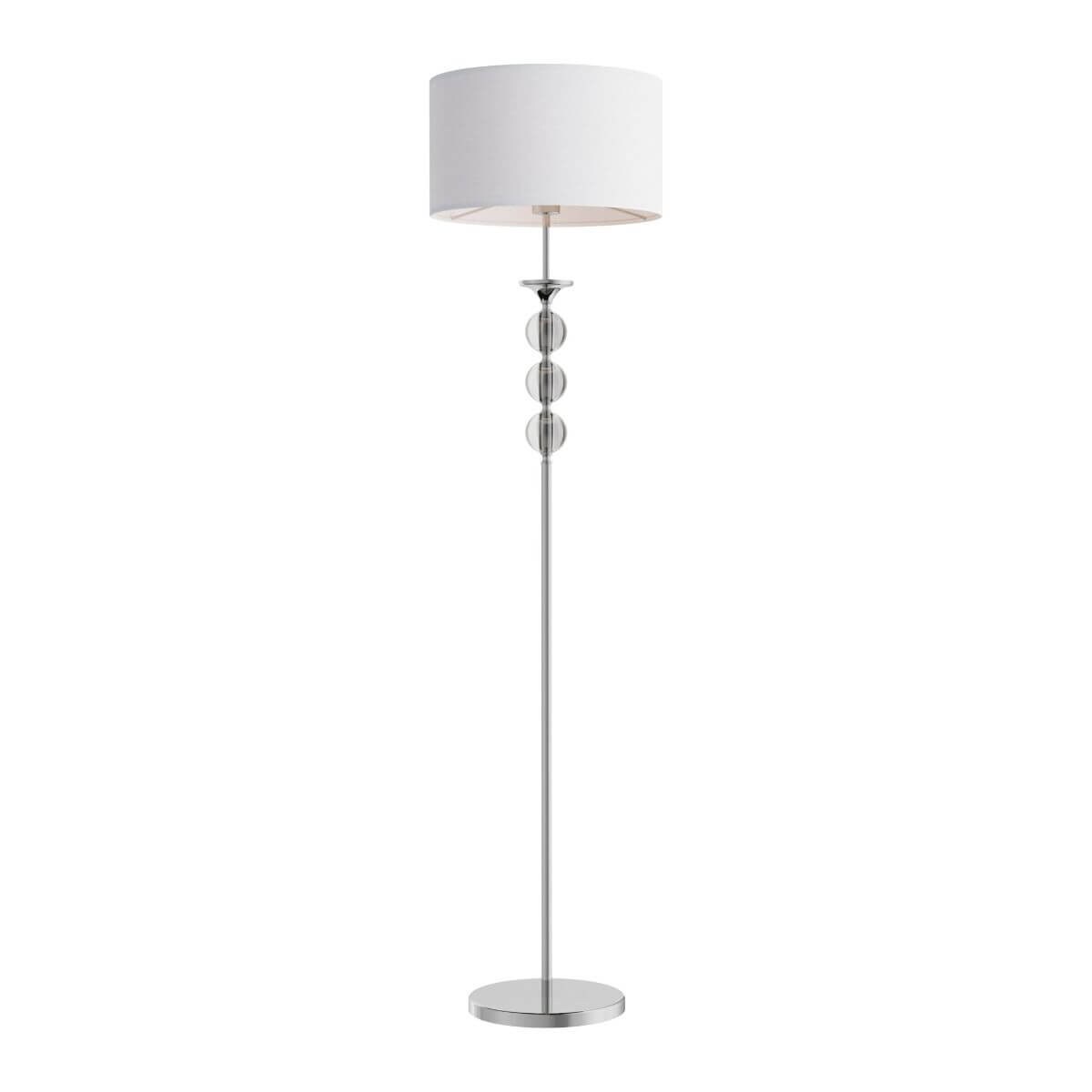 Biała lampa stojąca Rea RLL93163-1W podłogowa do sypialni glamour