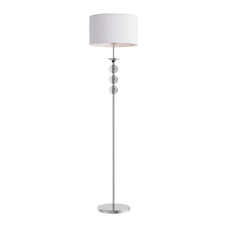 Biała lampa stojąca Rea RLL93163-1W podłogowa do sypialni glamour