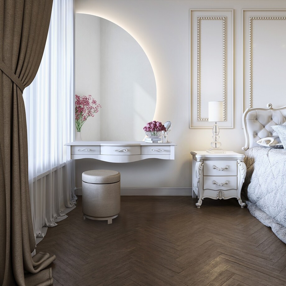 Lustro łazienkowe półokrągłe ze ściętym dołem z podświetleniem - HELENA LED