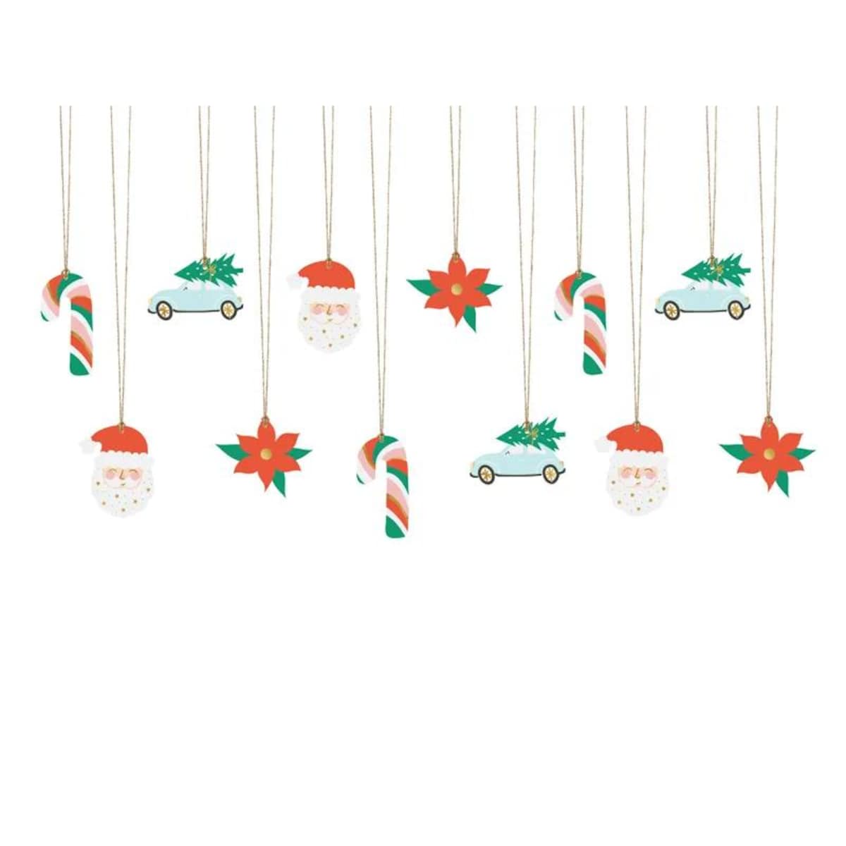 Zawieszki do prezentów Mikołaj, mix