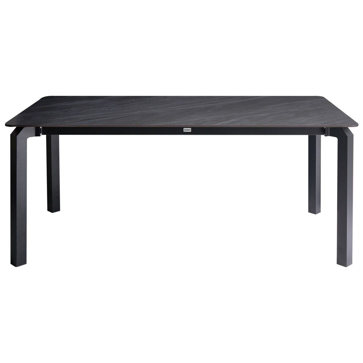 Stół ogrodowy FELETTO 180 cm 90 cm Kamień Czarny marmur