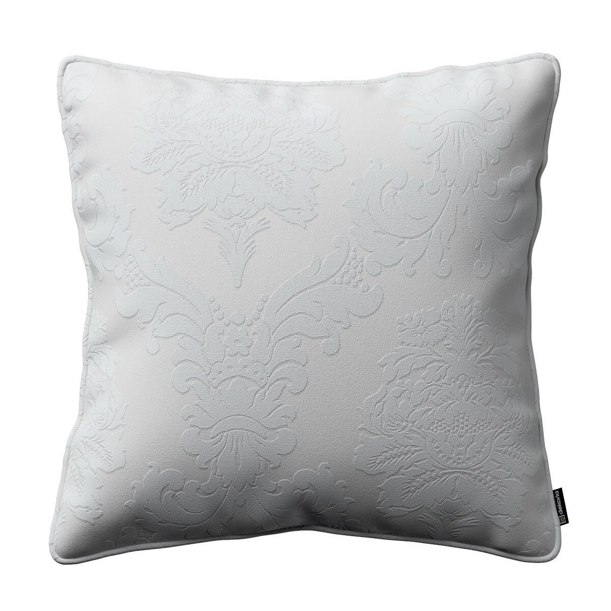 Poszewka Gabi na poduszkę 45x45 liście akantu na jasno-popielatym tle