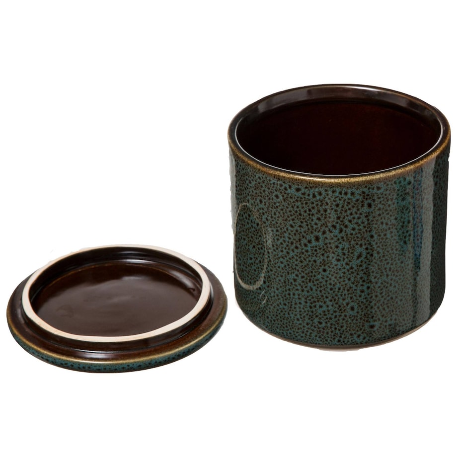 Pojemnik na waciki GREEN HARMONY, Ø 10 cm, ceramika