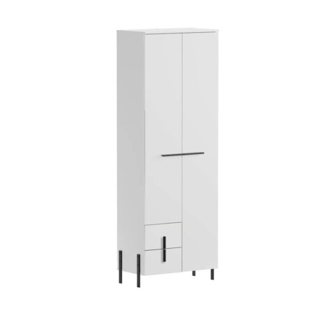 Szafa JUSTINE 2D2S biała/biały połysk