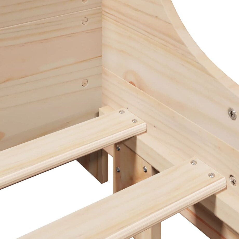 vidaXL Rama łóżka bez materaca, 75x190 cm, lite drewno sosnowe