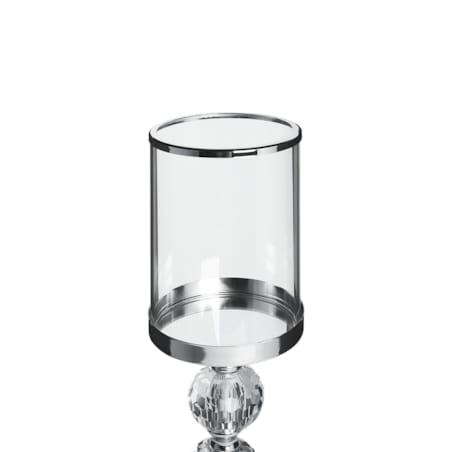 Świecznik szklany 36 cm srebrny COTUI