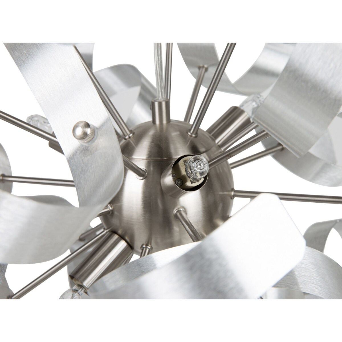 Lampa wisząca metalowa srebrna ICANA