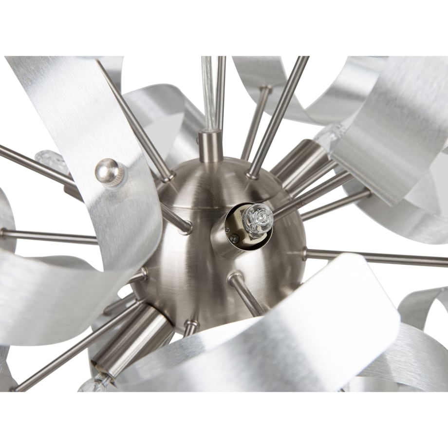 Lampa wisząca metalowa srebrna ICANA