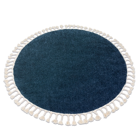 Dywan BERBER 9000 koło granat Frędzle koło 120 cm