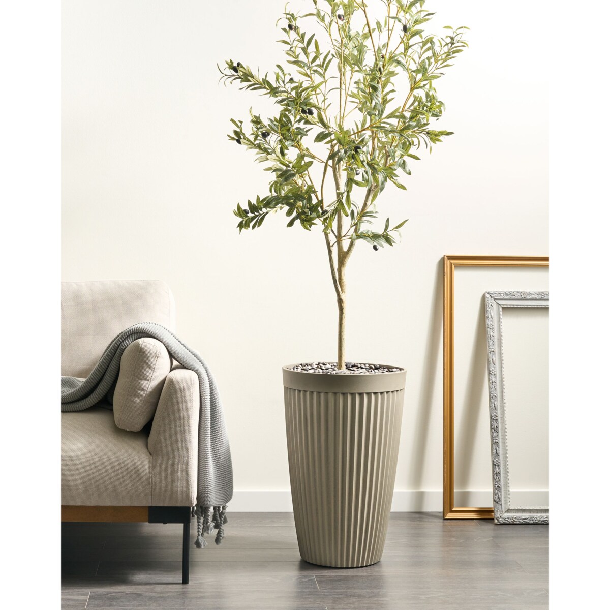 Doniczka KOLA Plastik Beżowy