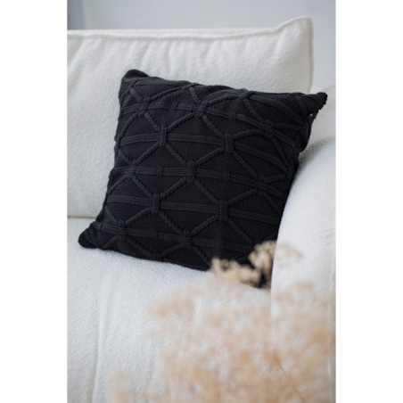 Poszewka brytyjska kwadratowa grafitowa, 50 x 50 cm, La Manta