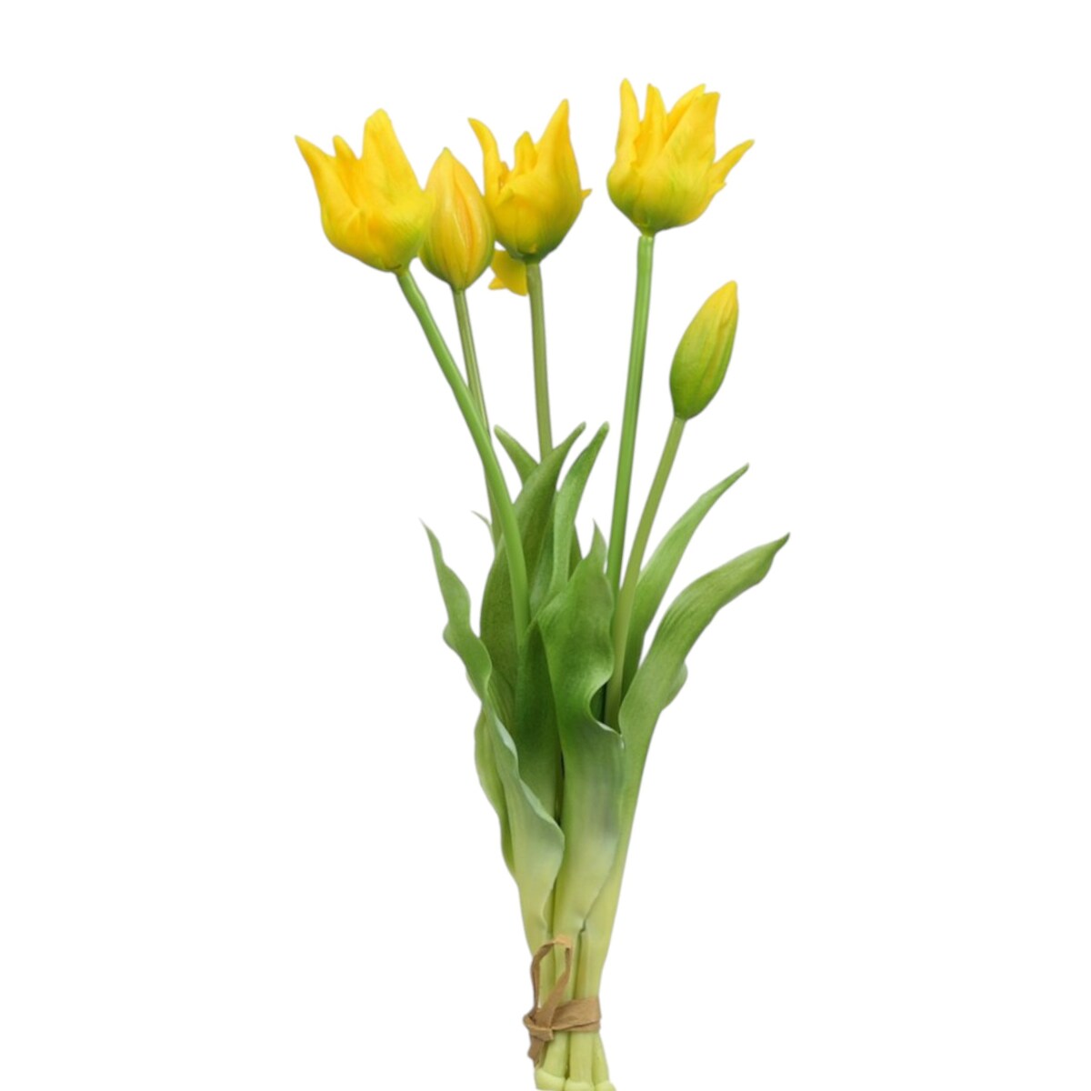 Bukiet silikonowych tulipanów 40 cm żółte