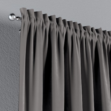 Zasłona na kanale z grzywką 1 szt. 130x260 gołębi szary