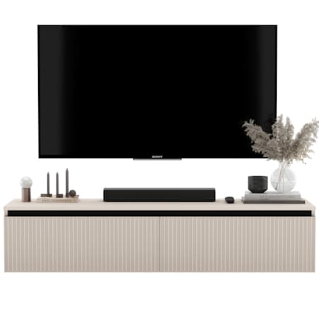 Nowoczesna Wisząca Szafka RTV Glamour Komoda RTV Kaszmir Mat 140 cm