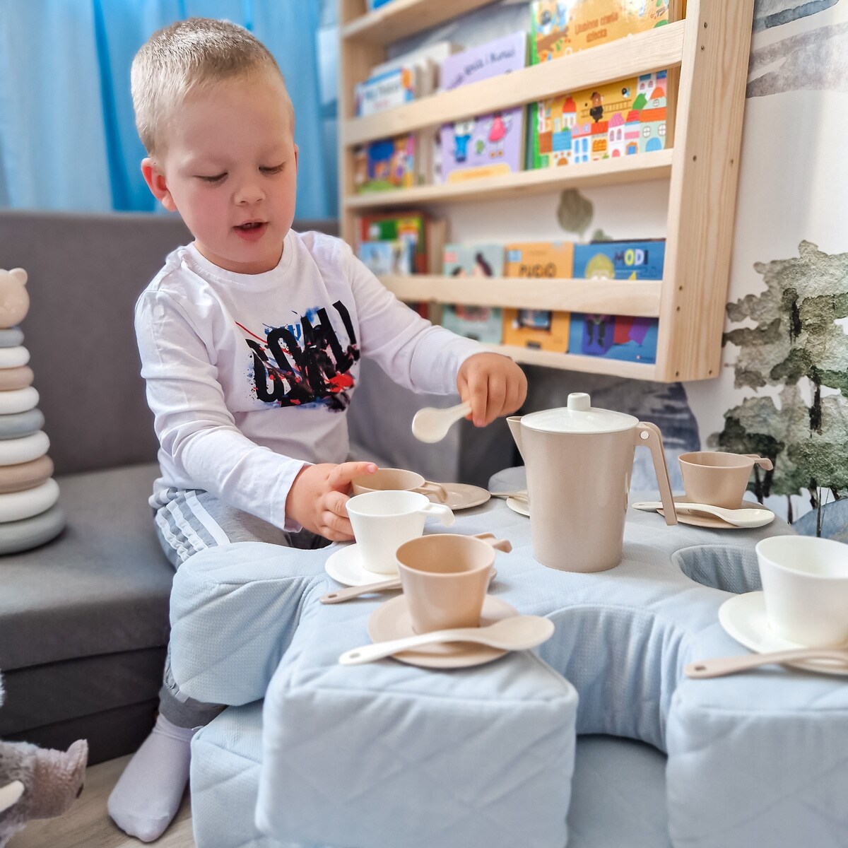 Biszkoptowa Chmurka Serwis kawowy 19 el.