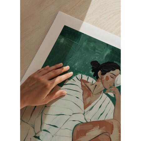 Poster Story, Plakat, Obraz - Elegancka Kobieta z Kieliszkiem, wymiary 42 x 60 cm