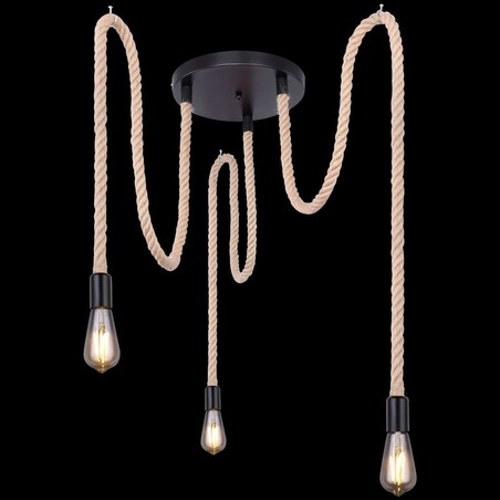 LAMPA wisząca ULLEU 69029-3H1 Globo skandynawska OPRAWA zwis pająk brązowy czarny