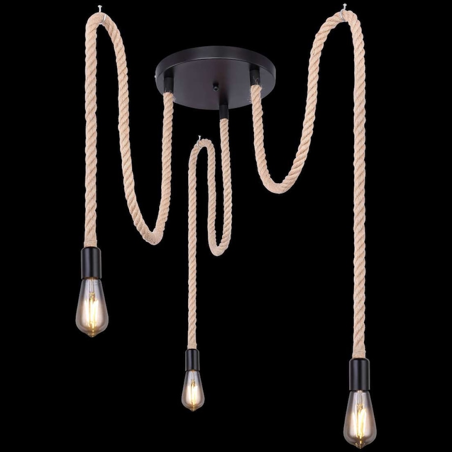 LAMPA wisząca ULLEU 69029-3H1 Globo skandynawska OPRAWA zwis pająk brązowy czarny