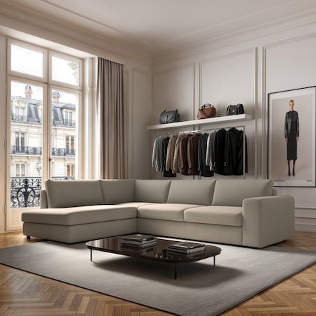 Sofa narożna lewa Baga beżowa