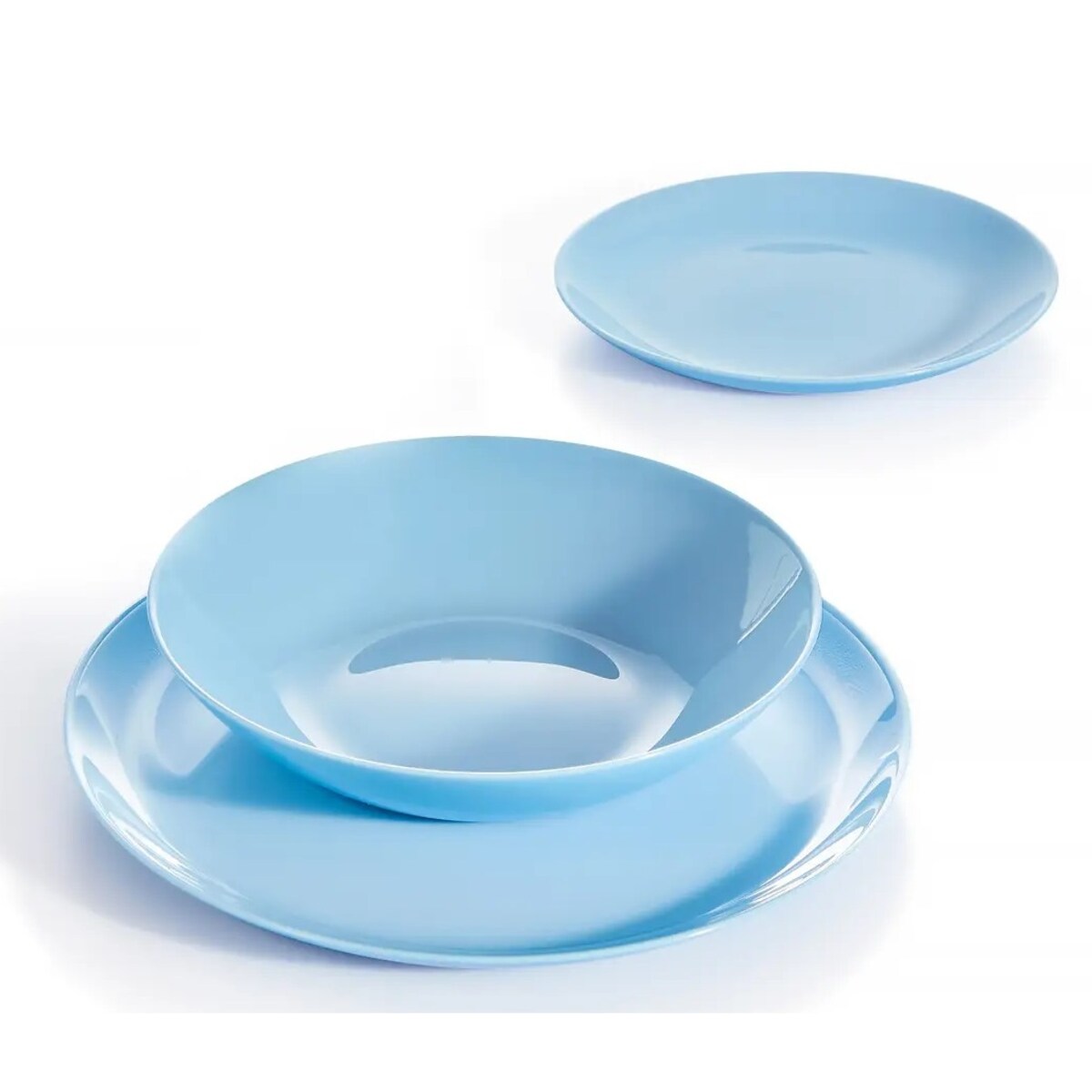 TALERZE OBIADOWE PŁYTKI duży na danie 6 x 25 cm LUMINARC diwali niebieski