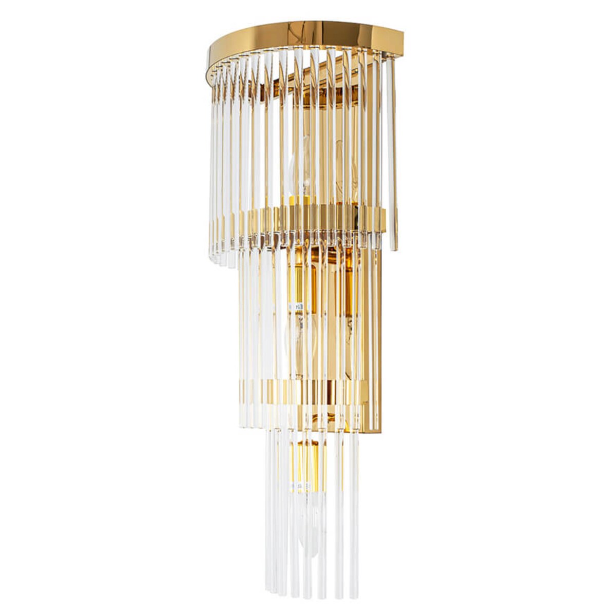 Lampa ścienna glamour Estro MSE010100266 Moosee szklana przezroczysta złota