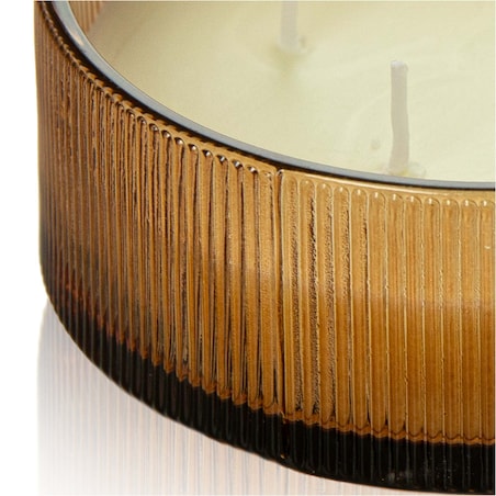 Świeca Zapachowa Świeczka Amber Wood Świąteczna 13 Cm Okrągła Dekoracja Szklana