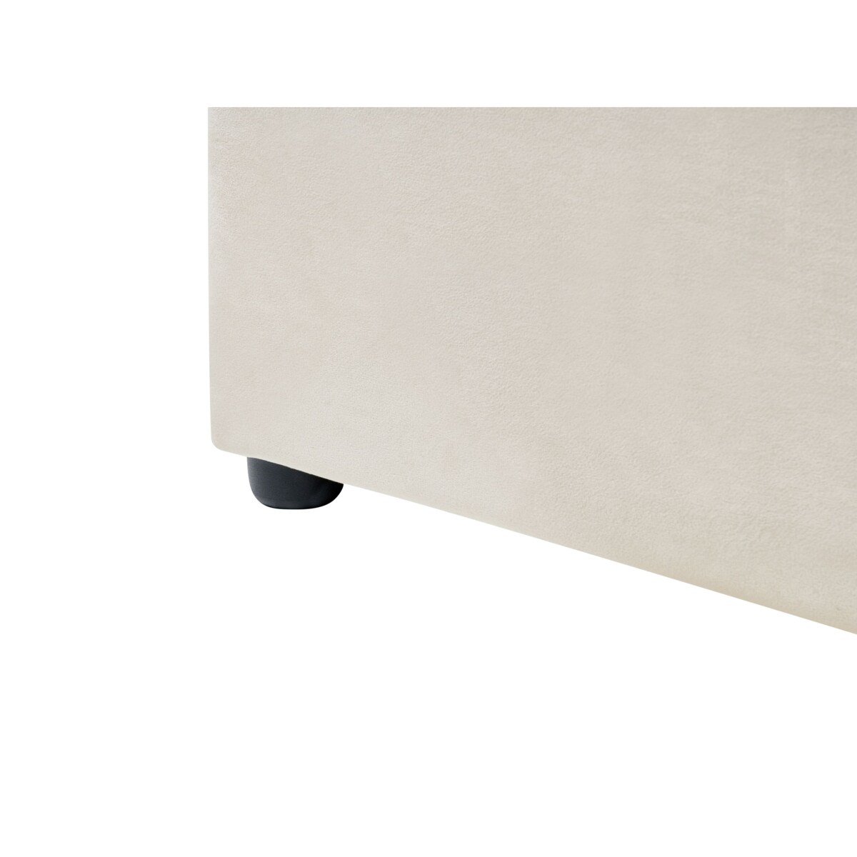 Łóżko wodne Welur LAVAUR 160 x 200 cm Złamana biel