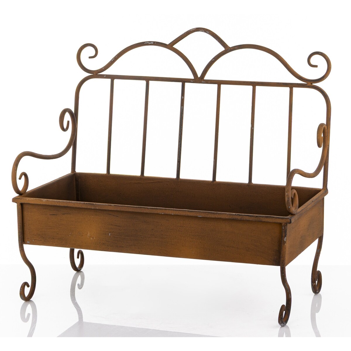 Kwietnik metalowy ozdobna ławeczka 44x48x25 cm PANCHINA