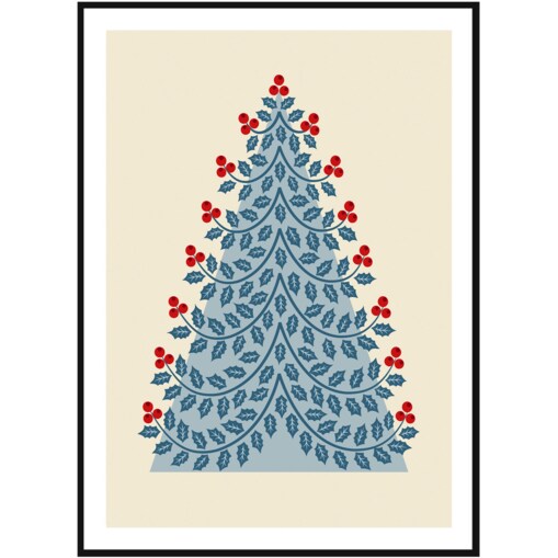Poster Story, Plakat, Obraz - Niebieska Choinka, wymiary 50 x 70 cm