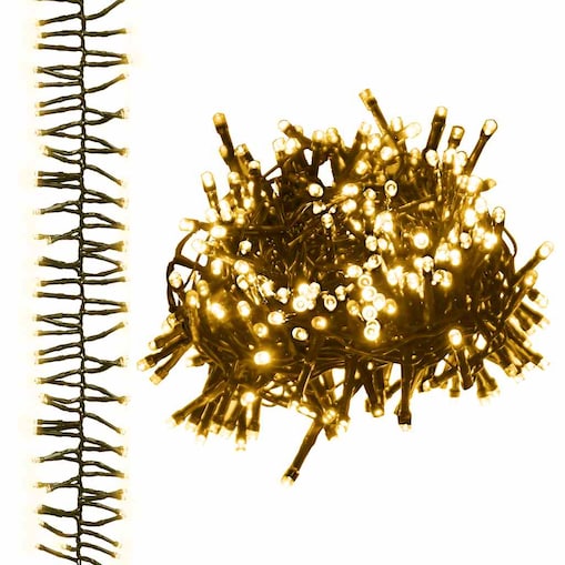 vidaXL Sznur lampek LED, 2000 diod w kolorze ciepłej bieli, 17 m, PVC