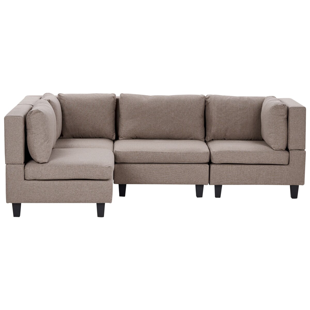 Tapicerowany prawostronny narożnik modułowy 4-osobowy brązowy UNSTAD