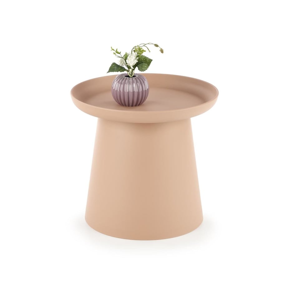 STOLIK KAWOWY Xena OKRĄGŁY 50x46 cm Z TWORZYWA różowy