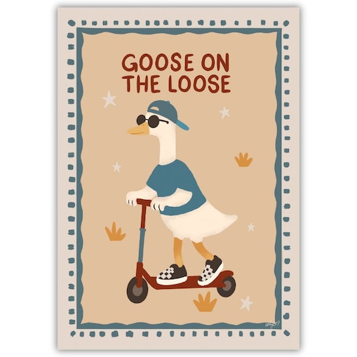 plakat gęś na wolności 70x100