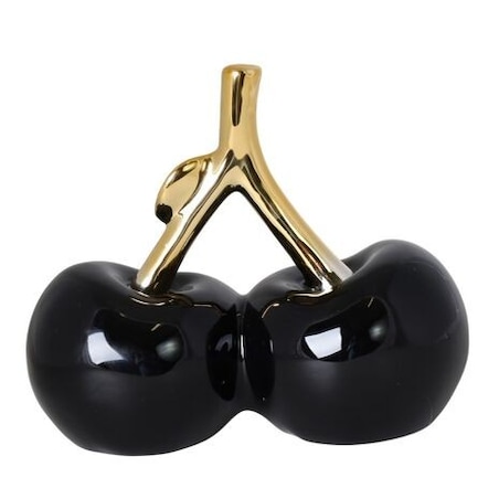 Ozdoba wiśnie 23,5x12x20,5 cm CILIEGIE czarne
