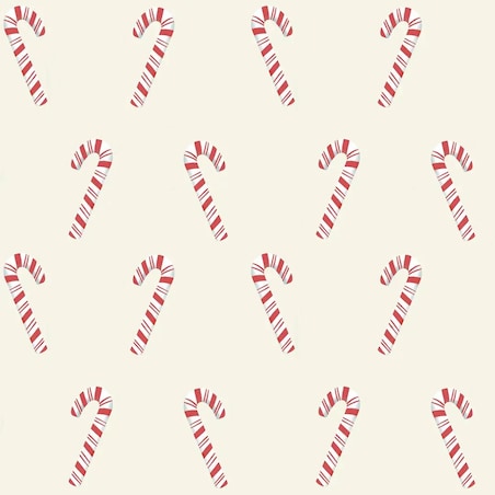 Poduszka świąteczna na krzesło - Laski świąteczne - beż