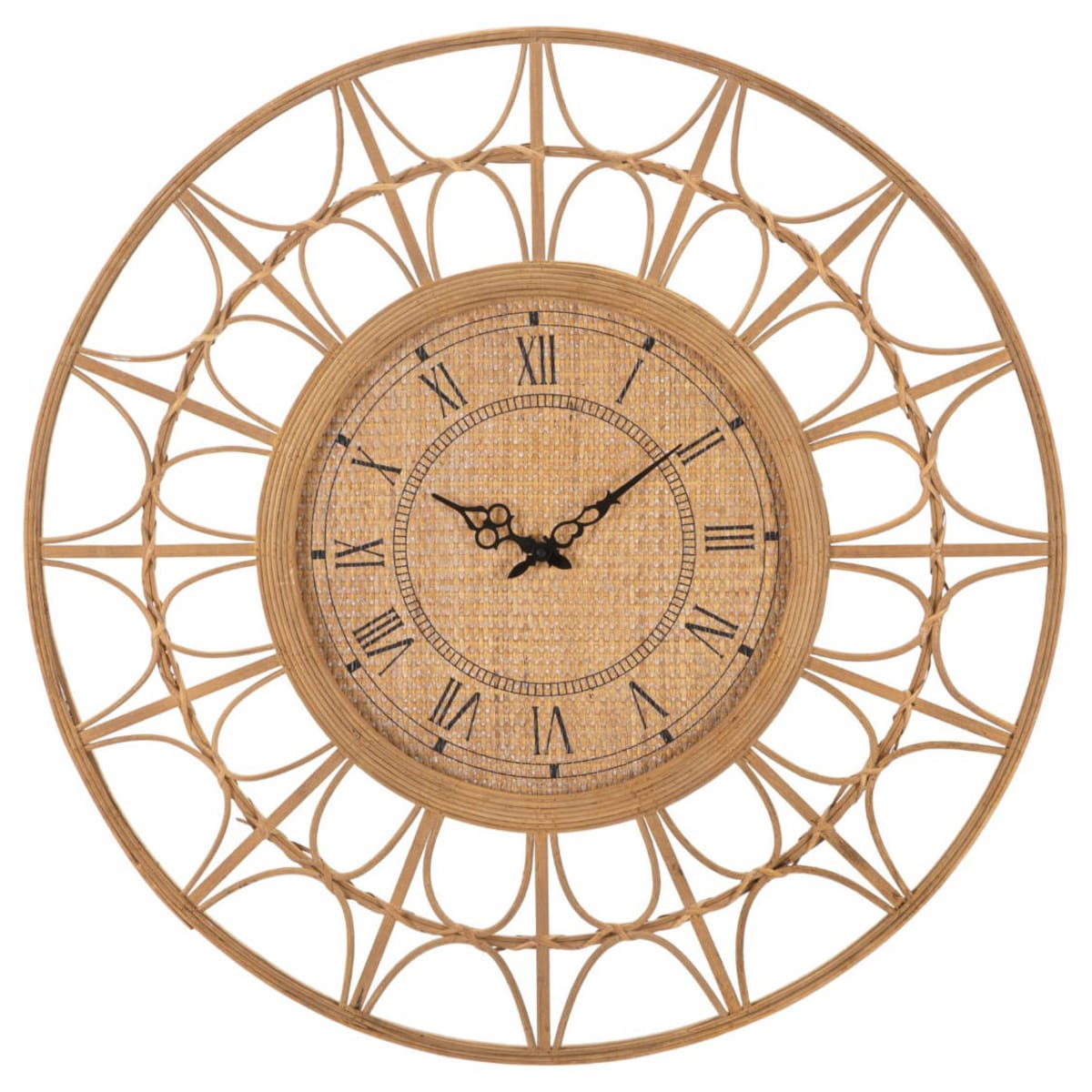 Zegar z rattanu PANAMA, Ø 76 cm