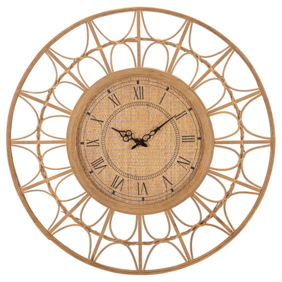 Zegar z rattanu PANAMA, Ø 76 cm