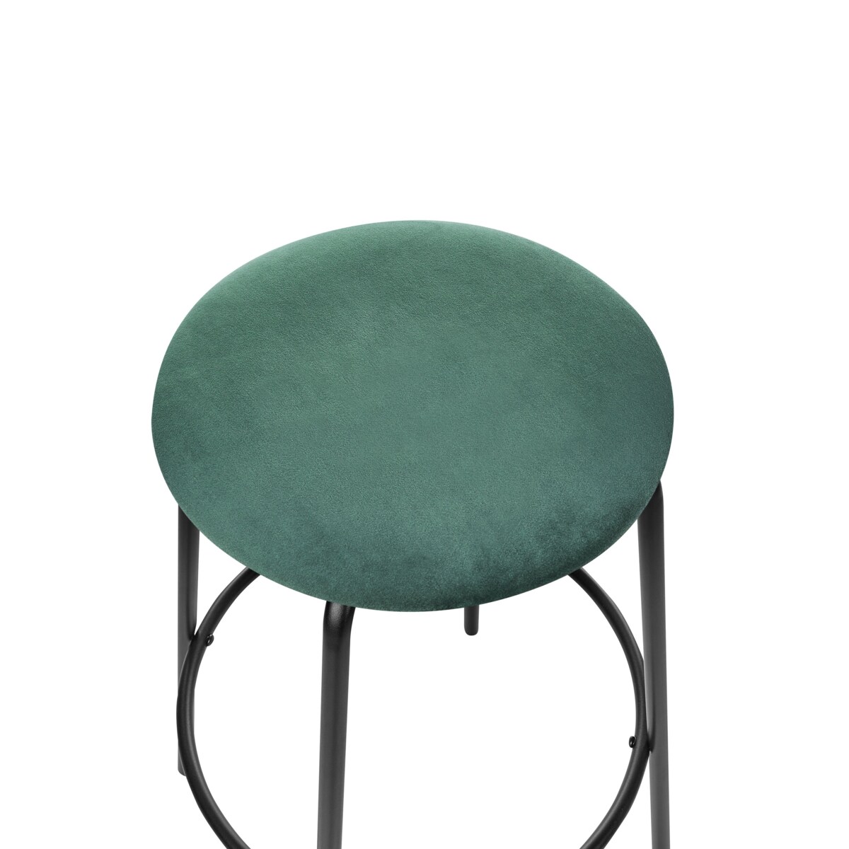 Zestaw 2 stołków barowych welurowy szmaragdowy MORTON