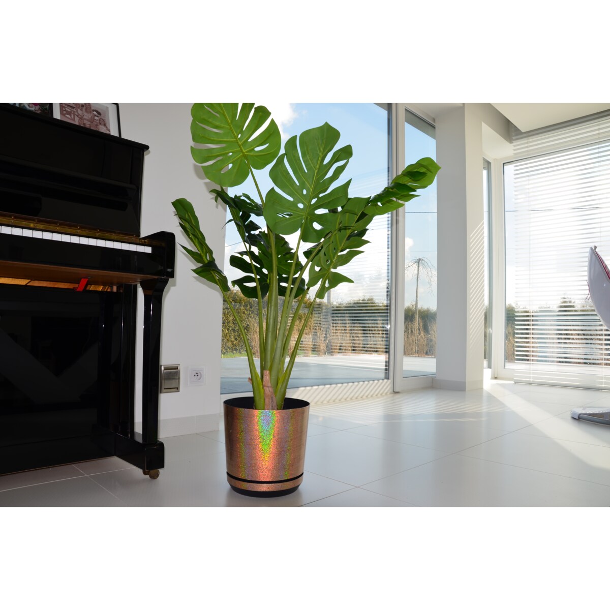 18 cm wzór SŁONECZNE PROMIENIE niezwykły tęczowy efekt holograficzne drobinki mieniąca brokatowa