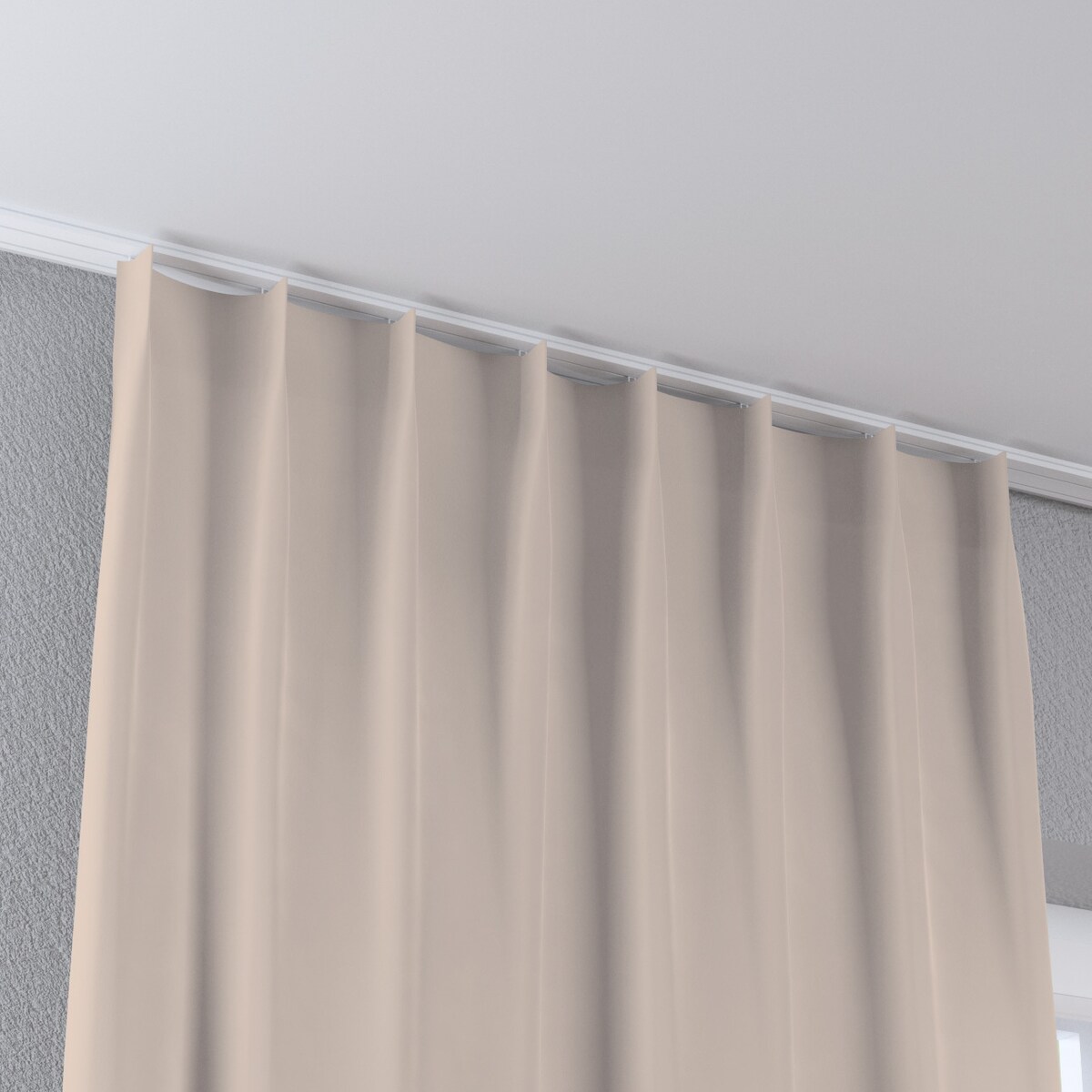 Zasłona na haczykach flex pojedynczych 130x245 jasnobeżowy